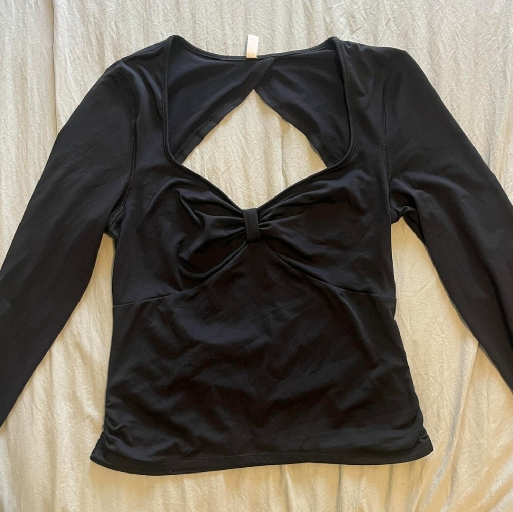 free people movement black workout top